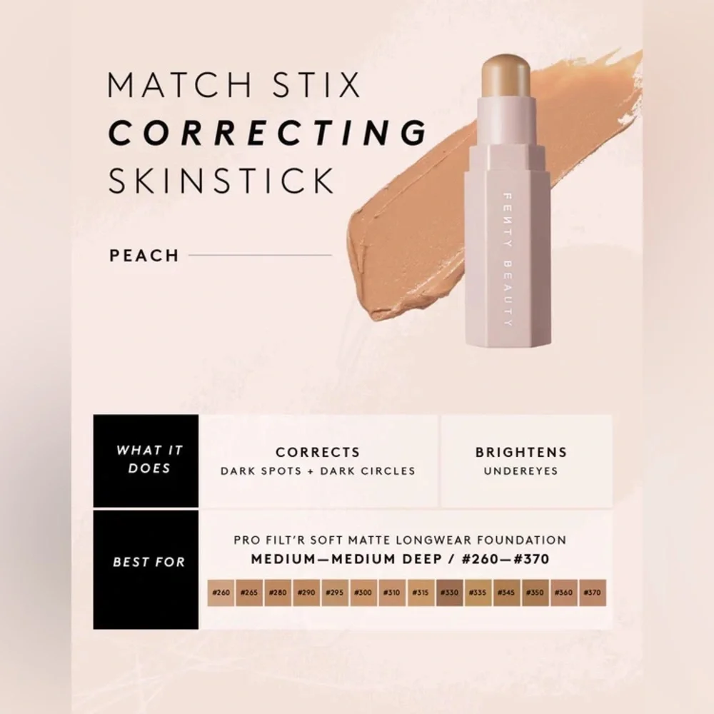 Fenty Beauty 03 Peach Match Stix Correcting Skinstick